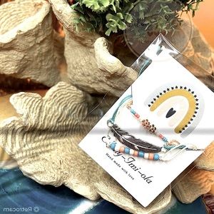 Hand Made Adjustable Boho Bracelet 🌵 Set of three